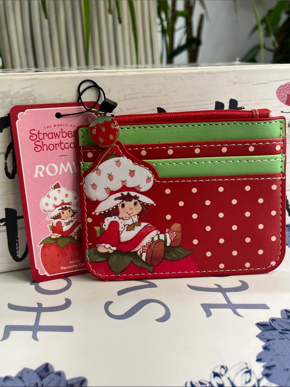 Strawberry shortcake Red & Green Kids Card Holder